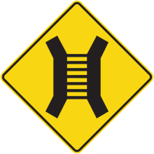 Panneau de signalisation : Pont à rouleaux