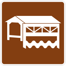  Panneau de signalisation :  Pont couvert