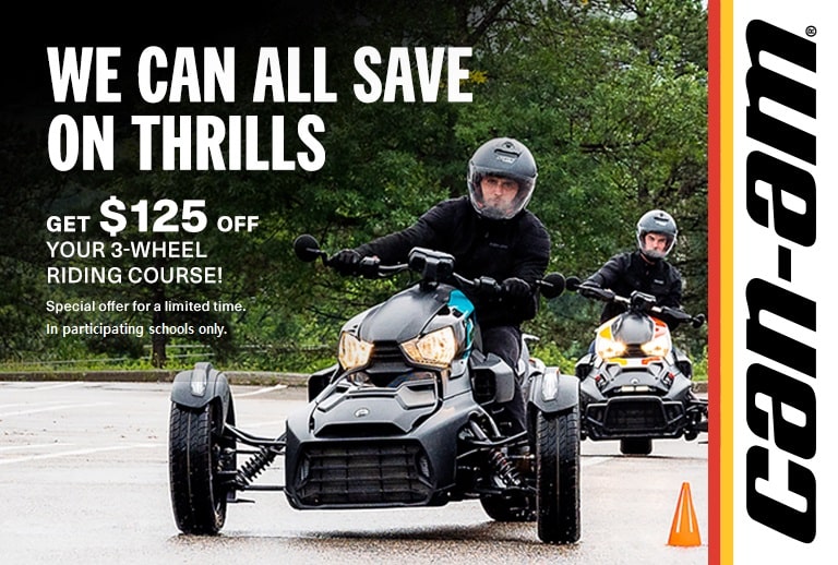 Get $125 off your 3-wheel riding course